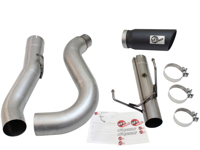 aFe MACHForce XP Exhaust Large Bore 5in DPF-Back SS 13-15 Dodge Trucks L6-6.7L (td) *Black Tip-DPF Back-Deviate Dezigns (DV8DZ9)