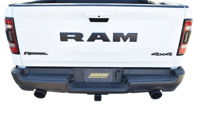 Gibson 2019 Ram 1500 Laramie 5.7L 2.5in Cat-Back Dual Split Exhaust - Black Elite-Catback-Deviate Dezigns (DV8DZ9)