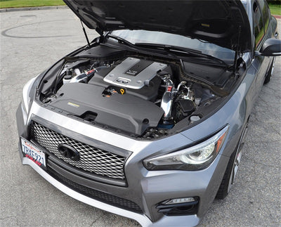 Injen 14 Infiniti Q50 3.7L V6 Black Dual Short Ram Intake w/ MR Techn and Heat Shields-Cold Air Intakes-Deviate Dezigns (DV8DZ9)