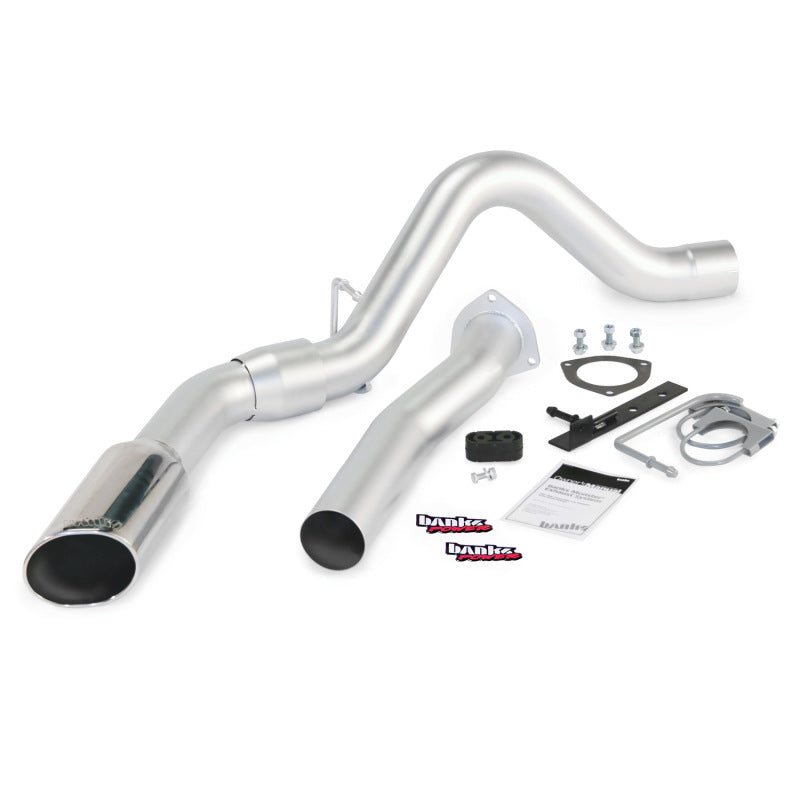 Banks Power 07-10 Chevy 6.6L LMM ECSB-CCLB Monster Exhaust System - SS Single Exhaust w/ Chrome Tip-Catback-Deviate Dezigns (DV8DZ9)