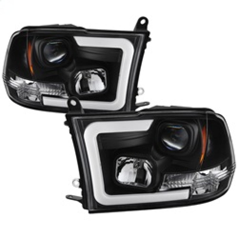 Spyder 09-16 Dodge Ram 1500 Version 2 Headlights Light Bar DRL Black PRO-YD-DR09V2-LBDRL-BK-Headlights-Deviate Dezigns (DV8DZ9)