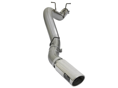 aFe LARGE BORE HD 5in 409-SS DPF-Back Exhaust w/Polished Tip 2017 GM Duramax V8-6.6L (td) L5P-DPF Back-Deviate Dezigns (DV8DZ9)