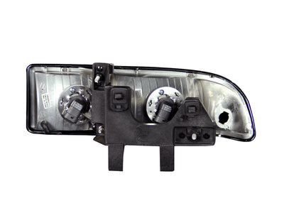 ANZO 1998-2005 Chevrolet S-10 Crystal Headlights Black-Headlights-Deviate Dezigns (DV8DZ9)