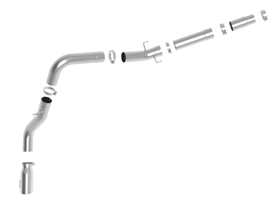 aFe ATLAS 5in DPF-Back Alum Steel Exhaust System w/Polished Tip 19-20 Ram Diesel Trucks L6-6.7L (td)-DPF Back-Deviate Dezigns (DV8DZ9)