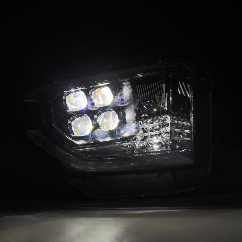 AlphaRex 14-21 Toyota Tundra NOVA-Series LED Proj Headlights Alpha-Blk w/Actv Light & Seq. Sig + DRL-Headlights-Deviate Dezigns (DV8DZ9)