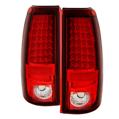 Spyder Chevy Silverado 1500 03-06 (Not Fit Stepside)LED Tail Lights Red Clear ALT-YD-CS03-LED-RC-Tail Lights-Deviate Dezigns (DV8DZ9)