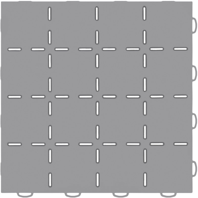 WeatherTech TechFloor - 12in X 12in Tiles - Grey/Black **Order in Qtys of 10-Tools-Deviate Dezigns (DV8DZ9)