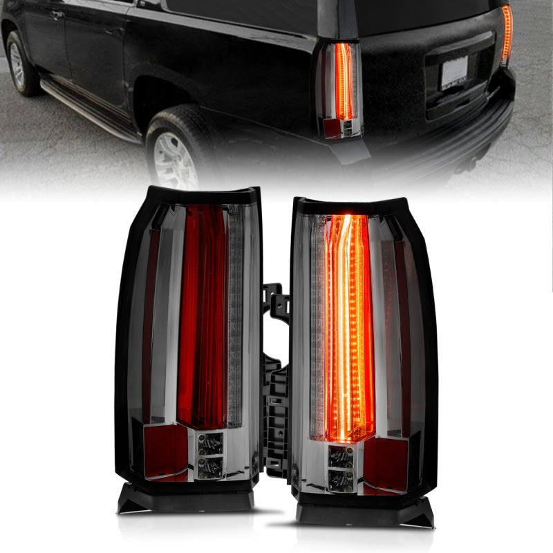 ANZO 2015-2017 Chevrolet Suburban/Tahoe LED Taillights Smoke-Tail Lights-Deviate Dezigns (DV8DZ9)