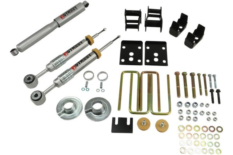 Belltech - Front And Rear Complete Kit W/ Street Performance Shocks | 09-13 Ford F150 Std Cab 2wd | +1" to -3" F / 4" R Drop-Lowering Kits-Deviate Dezigns (DV8DZ9)