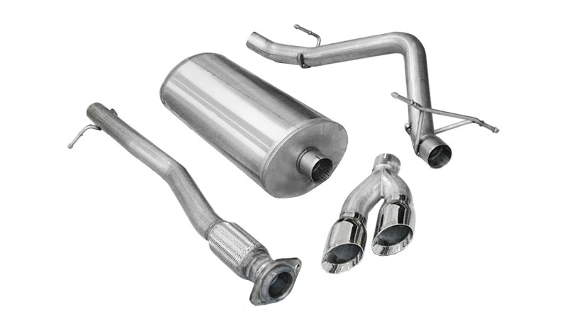 Corsa 11-13 Chevrolet Silverado Crew Cab/Short Bed 1500 6.2L V8 Polished Sport Cat-Back Exhaust-Catback-Deviate Dezigns (DV8DZ9)