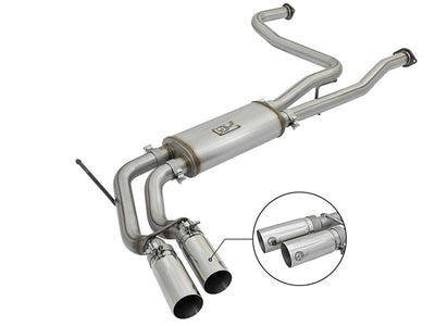 aFe Rebel Series 3in SS Cat-Back Exhaust System w/ Polished Tip 04-15 Nissan Titan V8 5.6L-Catback-Deviate Dezigns (DV8DZ9)