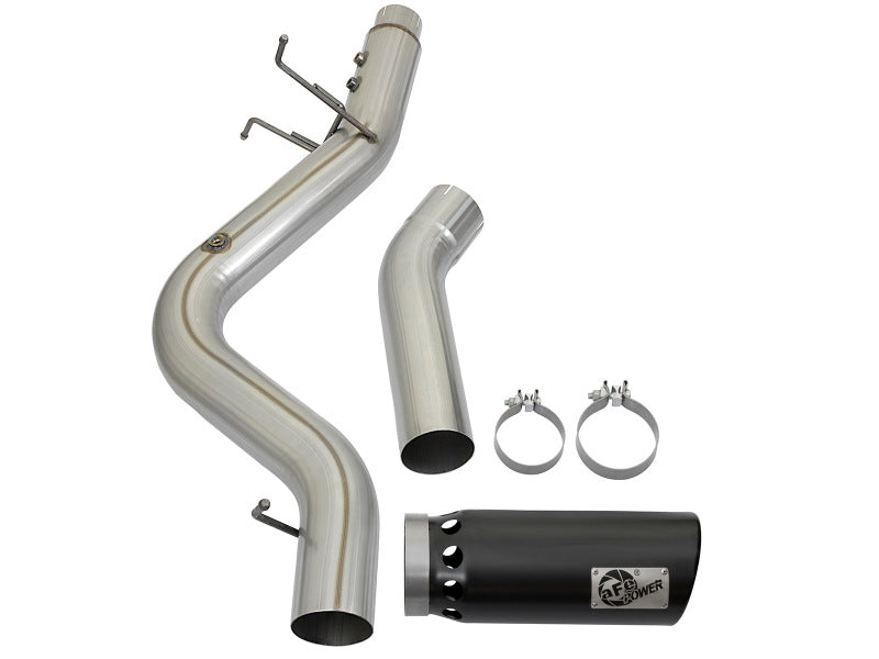 aFe LARGE BORE HD 5in 409-SS DPF-Back Exhaust w/Black Tip 2017 GM Duramax V8-6.6L (td) L5P-DPF Back-Deviate Dezigns (DV8DZ9)