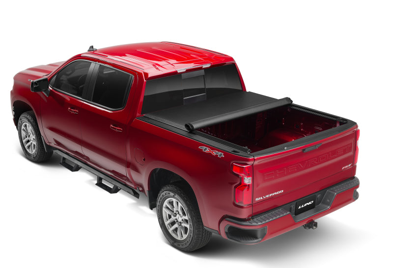 Lund 19-23 Chevrolet Silverado 1500 6.5ft Bed Genesis Roll Up Tonneau - Black-Tonneau Covers - Roll Up-Deviate Dezigns (DV8DZ9)