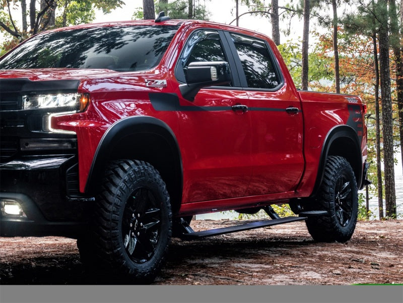 AMP Research 19-21 Chevy Silverado 1500 Crew Cab PowerStep Plug N Play - Black (w/OEM Illumination)-Running Boards-Deviate Dezigns (DV8DZ9)