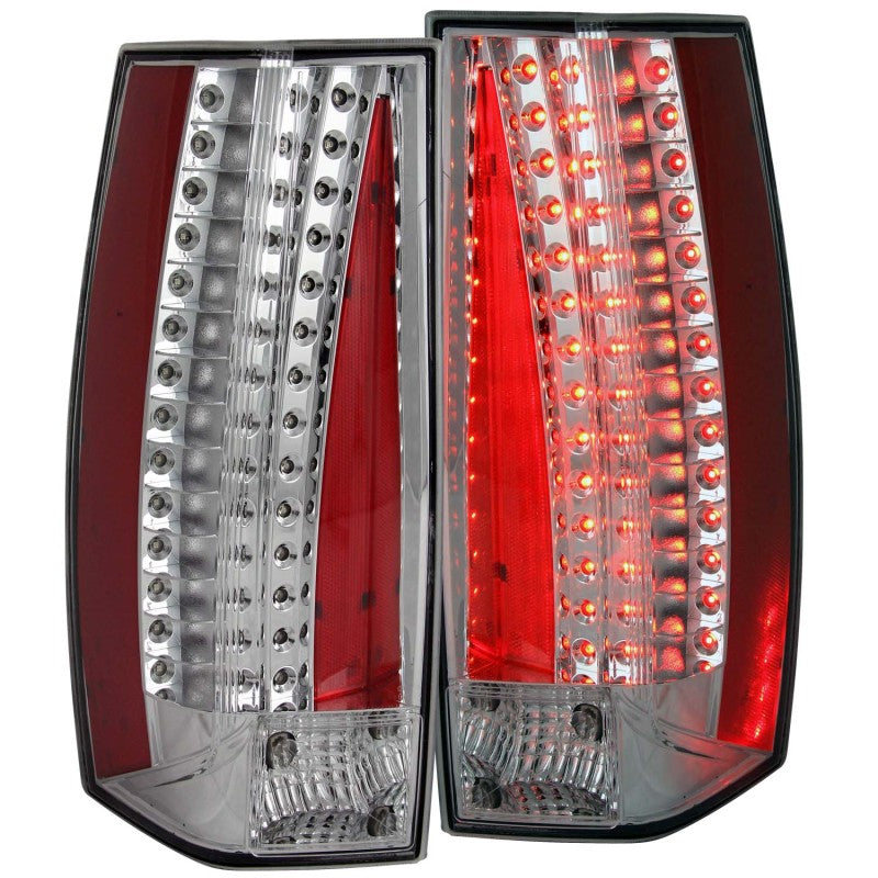 ANZO 2007-2011 Cadillac Escalade LED Taillights Chrome-Tail Lights-Deviate Dezigns (DV8DZ9)