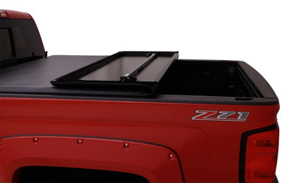 Lund 14-17 Chevy Silverado 1500 Fleetside (5.8ft. Bed) Hard Fold Tonneau Cover - Black-Tonneau Covers - Hard Fold-Deviate Dezigns (DV8DZ9)