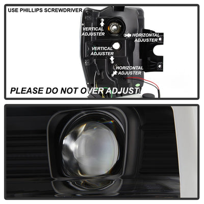 Spyder 08-10 Ford F-250 SD Projector Headlights V2-Switch Back Light Bar-Black PRO-YD-FS08V2-SBLB-BK-Headlights-Deviate Dezigns (DV8DZ9)