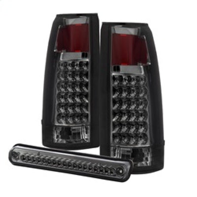 Xtune Yukon Denali 99-00 LED Tail Lights w/ 3rd LED Brake Light Smoked ALT-JH-CCK88-LED-SET-SM-Tail Lights-Deviate Dezigns (DV8DZ9)