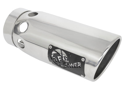 aFe Large Bore-HD 4in 409SS DPF-Back Exhaust System w/Polished Tips 20 GM Diesel Trucks V8-6.6L-DPF Back-Deviate Dezigns (DV8DZ9)