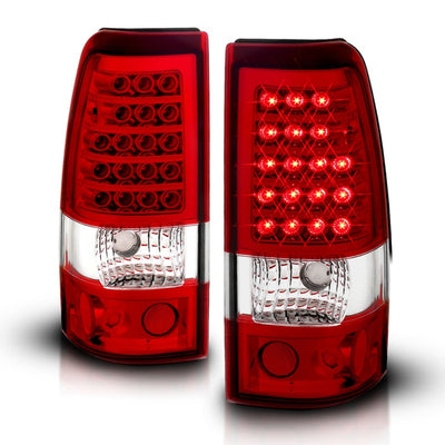 ANZO 2003-2006 Chevrolet Silverado 1500 LED Taillights Red/Clear-Tail Lights-Deviate Dezigns (DV8DZ9)