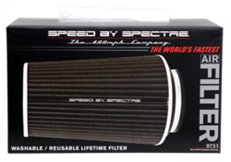 Spectre Adjustable Conical Air Filter 9-1/2in. Tall (Fits 3in. / 3-1/2in. / 4in. Tubes) - Black-Air Filters - Universal Fit-Deviate Dezigns (DV8DZ9)