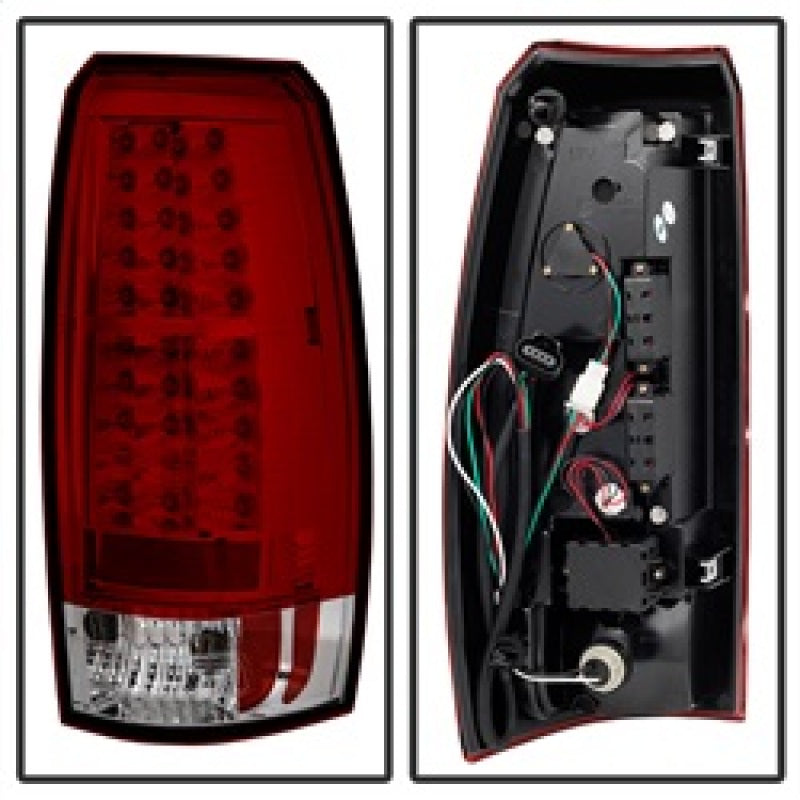 Spyder Chevy Avalanche 07-13 LED Tail Lights Red Clear ALT-YD-CAV07-LED-RC-Tail Lights-Deviate Dezigns (DV8DZ9)