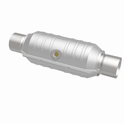 MagnaFlow Conv Univ 2.25in Inlet/Outlet Center/Center Round 11in Body L x 5.125in W x 15in Overall L-Catalytic Converter Universal-Deviate Dezigns (DV8DZ9)