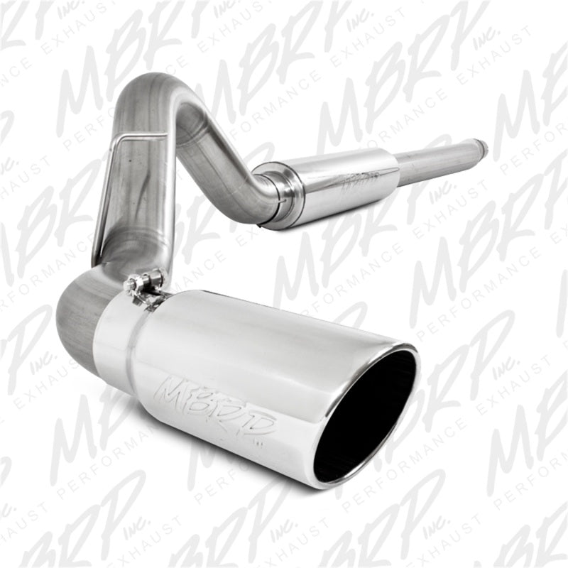 MBRP 11-13 Ford F-250/350/450 6.2L V8 Gas 4in Cat Back Single Side T409 Exhaust System-Catback-Deviate Dezigns (DV8DZ9)