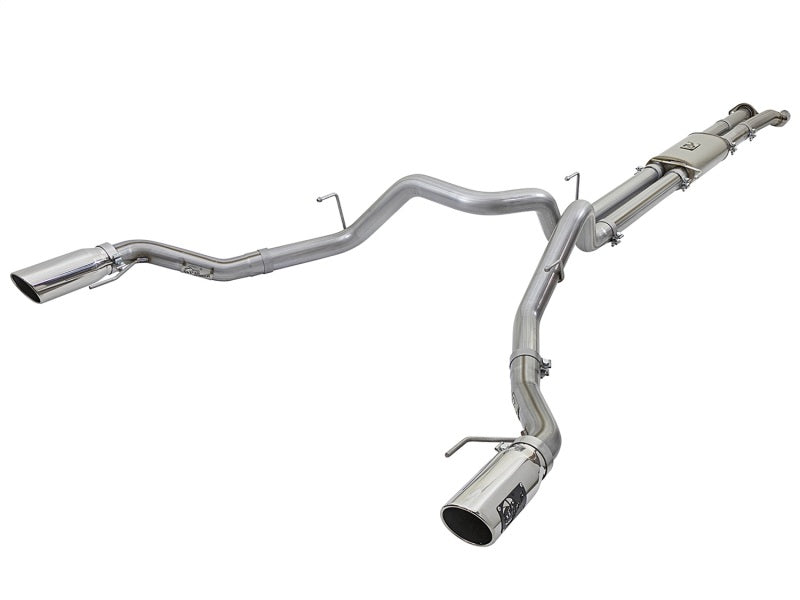 aFe MACHForce XP Exhaust Cat-Back SS-409 2017 Ford F-150 Raptor V6-3.5L (tt) w/ Polished Tips-Catback-Deviate Dezigns (DV8DZ9)