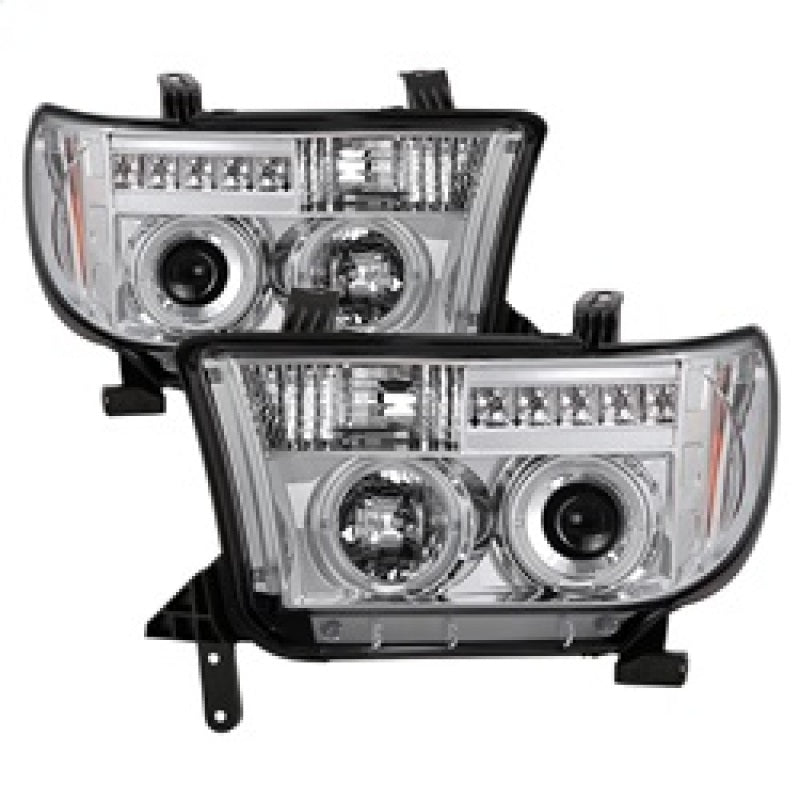 Spyder Toyota Tundra 07-13 Projector Headlights LED Halo LED Chrm PRO-YD-TTU07-HL-C-Headlights-Deviate Dezigns (DV8DZ9)
