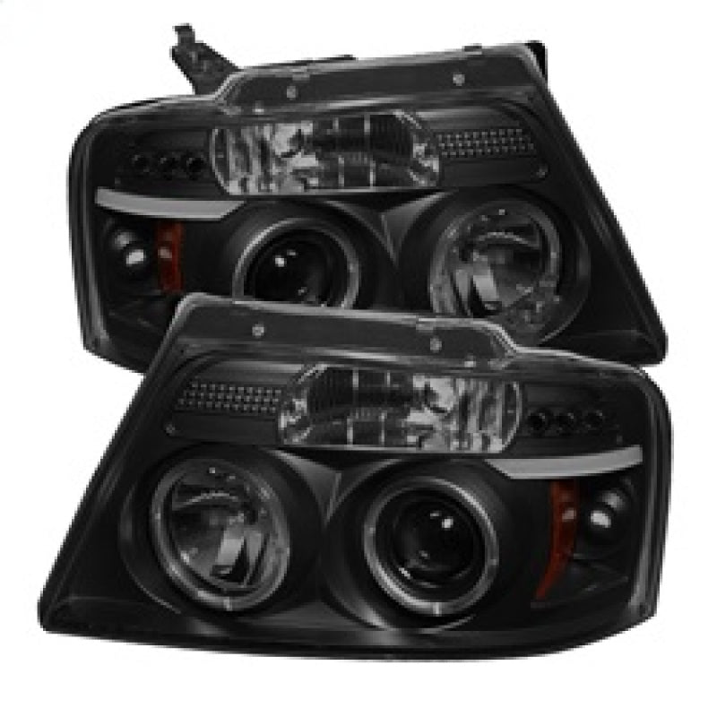 Spyder Ford F150 04-08 Projector Headlights Version 2 LED Halo LED Blk Smke PRO-YD-FF15004-HL-G2-BSM-Headlights-Deviate Dezigns (DV8DZ9)