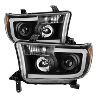 Xtune Toyota Tundra 07-13 LED Light Bar Projector Headlights Black PRO-JH-TTU07-LED-BK-Headlights-Deviate Dezigns (DV8DZ9)