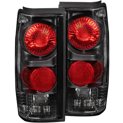 ANZO 1982-1994 Chevrolet S-10 Taillights Black-Tail Lights-Deviate Dezigns (DV8DZ9)