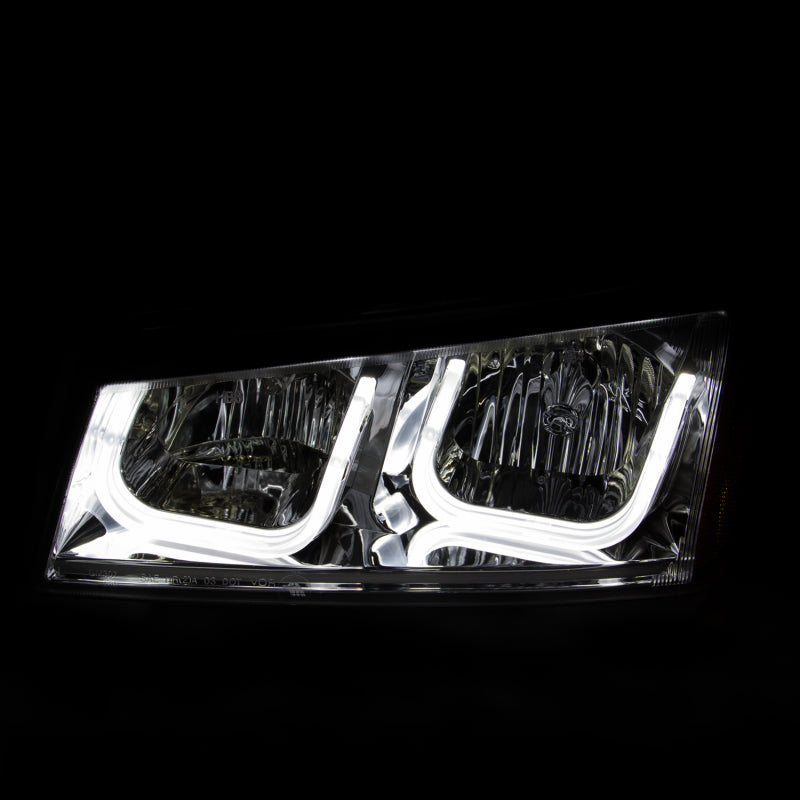 ANZO 2003-2006 Chevrolet Silverado 1500 Projector Headlights w/ U-Bar Chrome-Headlights-Deviate Dezigns (DV8DZ9)