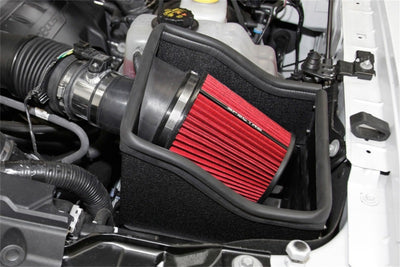 Spectre 12-14 Ford F150 V6-3.5L F/I Air Intake Kit - Polished w/Red Filter-Cold Air Intakes-Deviate Dezigns (DV8DZ9)