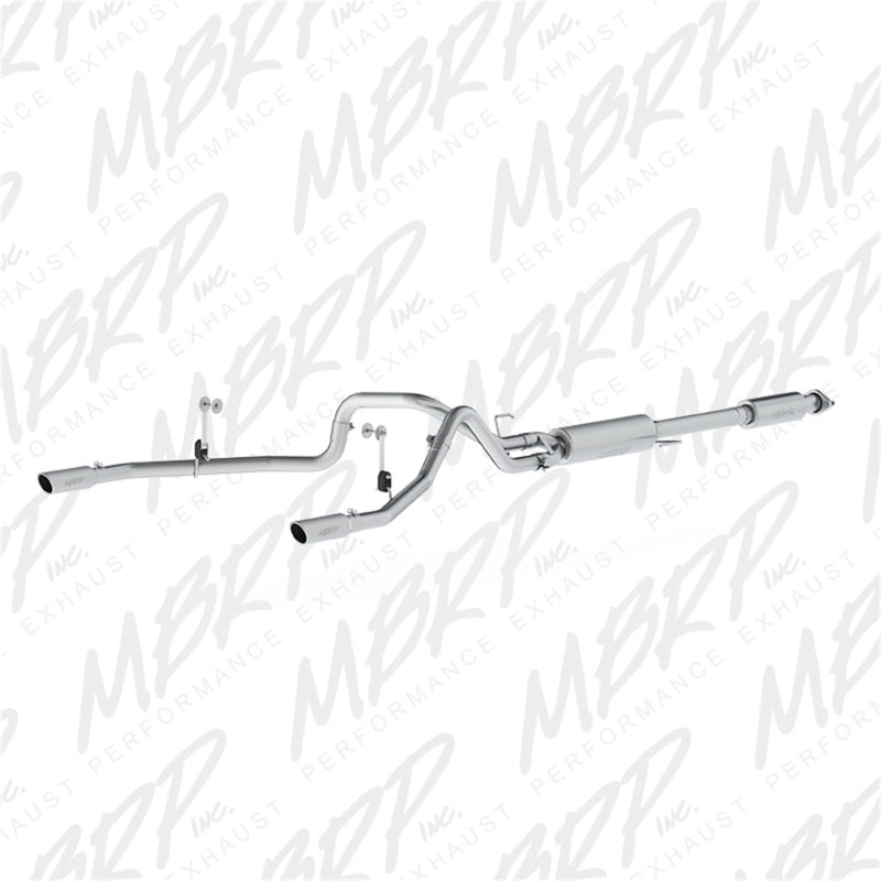 MBRP 2015 Ford F-150 5.0L 3in Cat Back Dual Split Rear Exit AL Exhaust System-Catback-Deviate Dezigns (DV8DZ9)