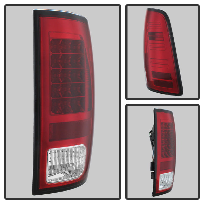 Spyder Dodge Ram 1500 13-14 13-14 LED Tail Lights LED Model only - Red Clear ALT-YD-DRAM13-LED-RC-Tail Lights-Deviate Dezigns (DV8DZ9)