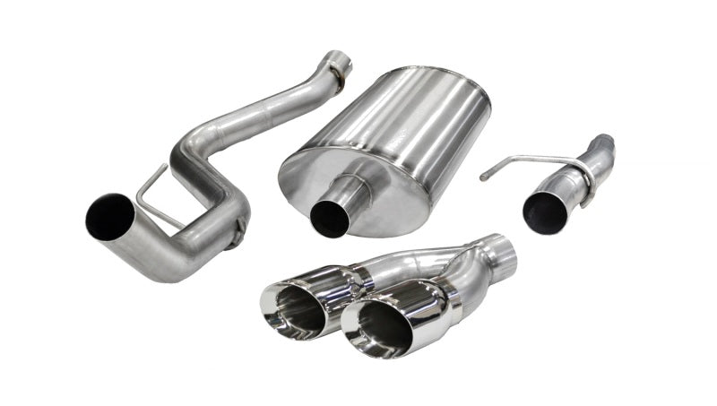 Corsa 11-13 Ford F-150 5.0L V8 Polished Sport Cat-Back Exhaust-Catback-Deviate Dezigns (DV8DZ9)