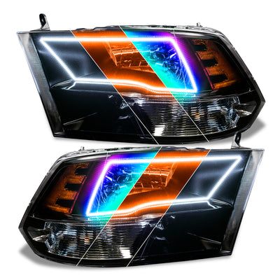 Oracle 09-18 Dodge Ram Switchback Quad Headlight Halo Kit - RGB+A + w/ RF Controller SEE WARRANTY-Headlights-Deviate Dezigns (DV8DZ9)