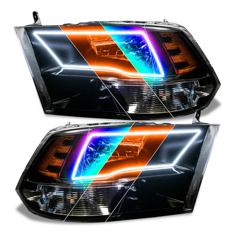 Oracle 09-18 Dodge Ram Switchback Quad Headlight Halo Kit - RGB+A + w/o Controller SEE WARRANTY-Headlights-Deviate Dezigns (DV8DZ9)