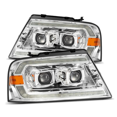 AlphaRex 04-08 Ford F150 PRO-Series Projector Headlights Black w/ Sequential Signal and DRL-Headlights-Deviate Dezigns (DV8DZ9)