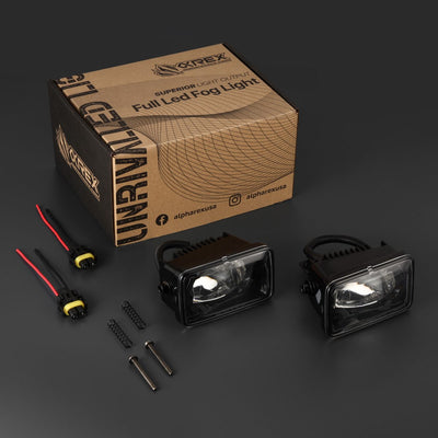 ALPHAREX - DoubleTap Dual Color LED Projector Fog Lights| Jet Black | F150 | 15-20 Ford F150/17-22 Super Duty-Headlights-Deviate Dezigns (DV8DZ9)