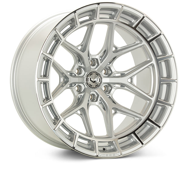 Vossen HFX-1 22x9.5 / 6x139.7 BP / ET20 / 106.1 CB / Deep - Silver Polished Wheel-Wheels-Deviate Dezigns (DV8DZ9)