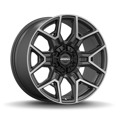 BRINK - B204 INSURGENT / 20x9 / 6x139.7 + 6x135 / ET0 / 106.1 CB - SMOKE MACHINED TITANIUM-Wheels-Deviate Dezigns (DV8DZ9)