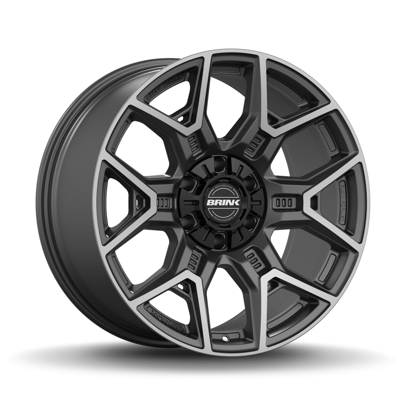 BRINK - B204 INSURGENT / 20x9 / 6x139.7 + 6x135 / ET0 / 106.1 CB - SMOKE MACHINED TITANIUM-Wheels-Deviate Dezigns (DV8DZ9)