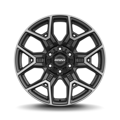 BRINK - B204 INSURGENT / 20x9 / 6x139.7 + 6x135 / ET0 / 106.1 CB - SMOKE MACHINED TITANIUM-Wheels-Deviate Dezigns (DV8DZ9)