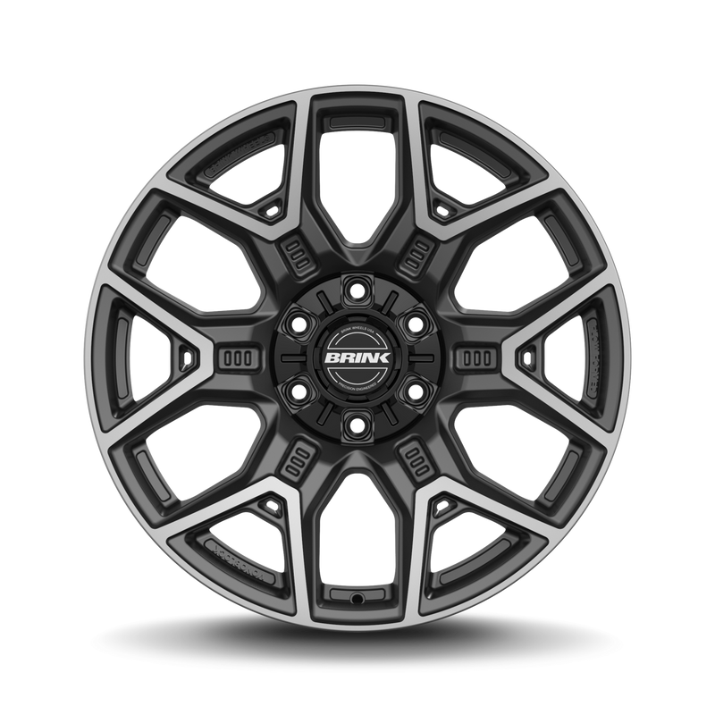 BRINK - B204 INSURGENT / 20x9 / 6x139.7 + 6x135 / ET18 / 106.1 CB - SMOKE MACHINED TITANIUM-Wheels-Deviate Dezigns (DV8DZ9)