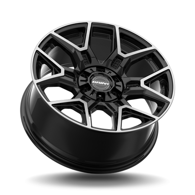 BRINK - B206 INSURGENT / 20x9 / 6x139.7 + 6x135 / ET18 / 106.1 CB - MACHINED PIANO BLACK-Wheels-Deviate Dezigns (DV8DZ9)