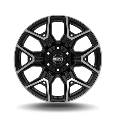 BRINK - B206 INSURGENT / 22x10 / 6x139.7 + 6x135 / ET30 / 106.1 CB - MACHINED PIANO BLACK-Wheels-Deviate Dezigns (DV8DZ9)