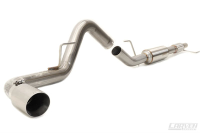 Carven - 15-20 Ford F-150 Ecoboost Competitor Series Cat-Back w/TR-Series Muf. & 4in Tip-Polished-Catback-Deviate Dezigns (DV8DZ9)
